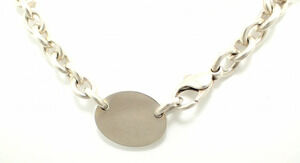 TIFFANYCo Tiffany to Oval Necklace Choker Chain Silver